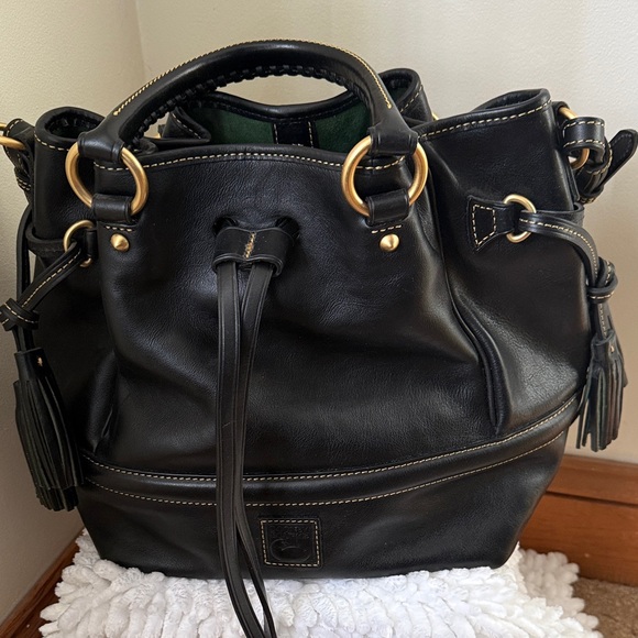 Dooney & Bourke Black Florentine Leather Buckley Bag - Picture 2 of 11